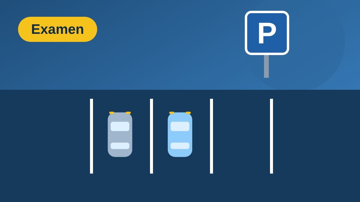 Auto die inparkeert in een parkeervak